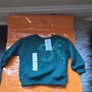 Nwt! Cat & Jack Baby Girl Fleece Holiday Pullover/ Sweatshirt